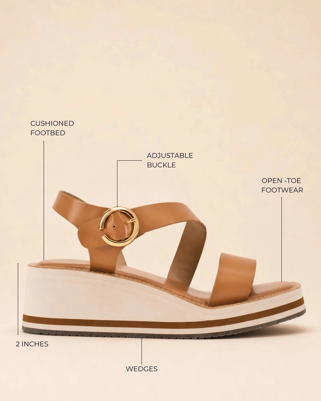 Lopez Liv Comfort Beige Heels - Lino Perros