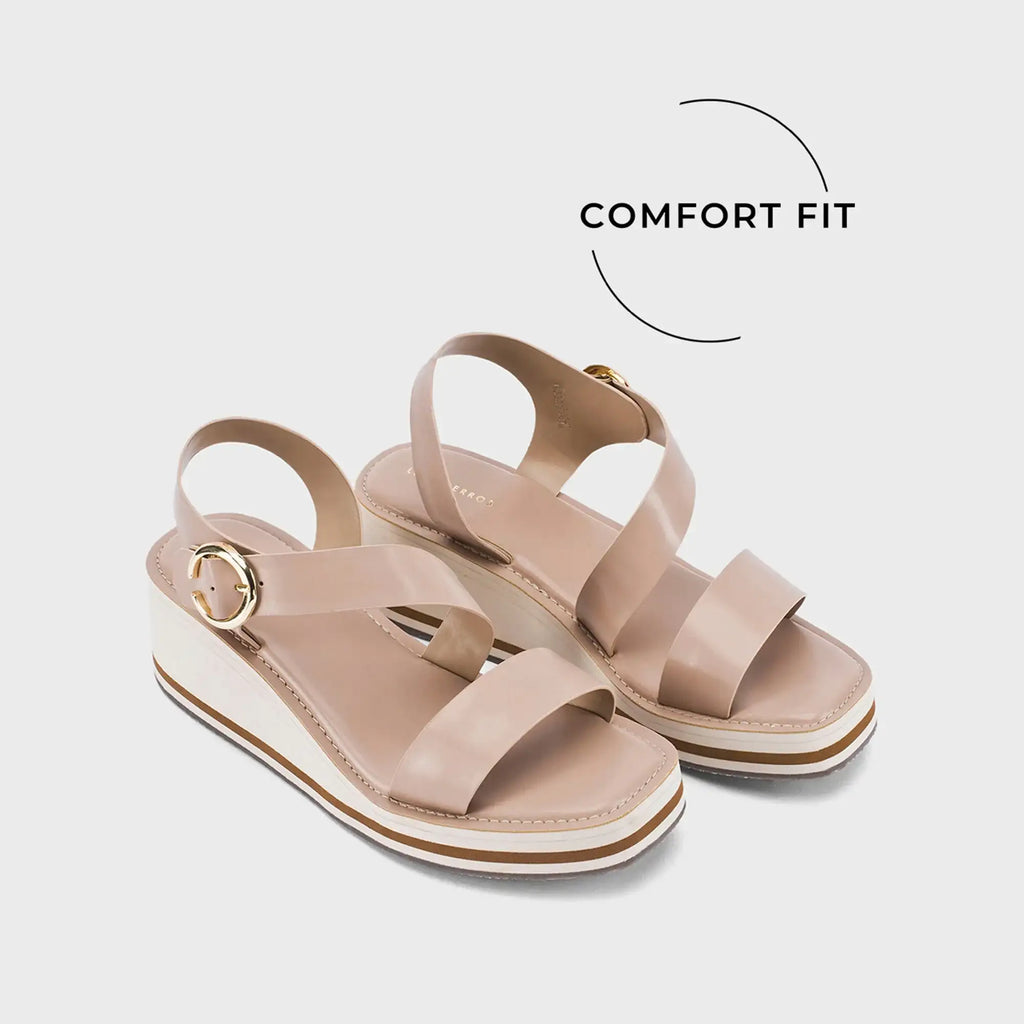 Lopez Liv Comfort Taupe Heels - Lino Perros