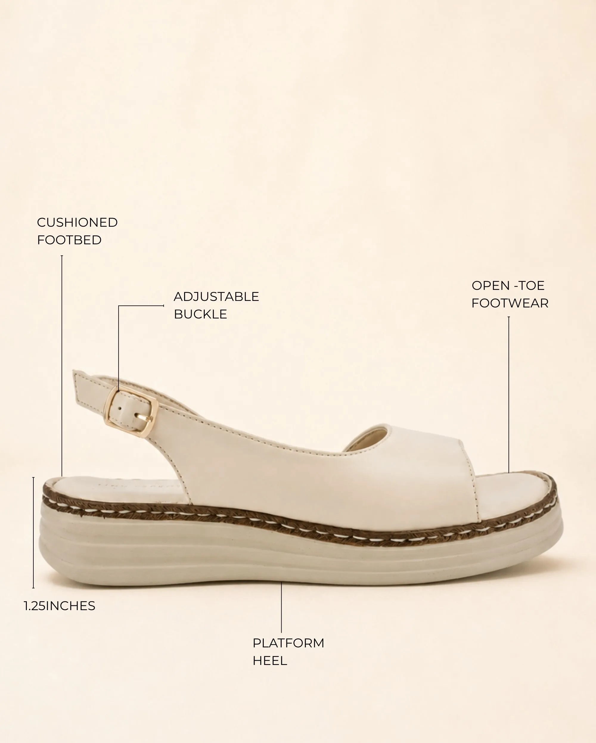 Lopez Saga Comfort Off-White Heels - Lino Perros