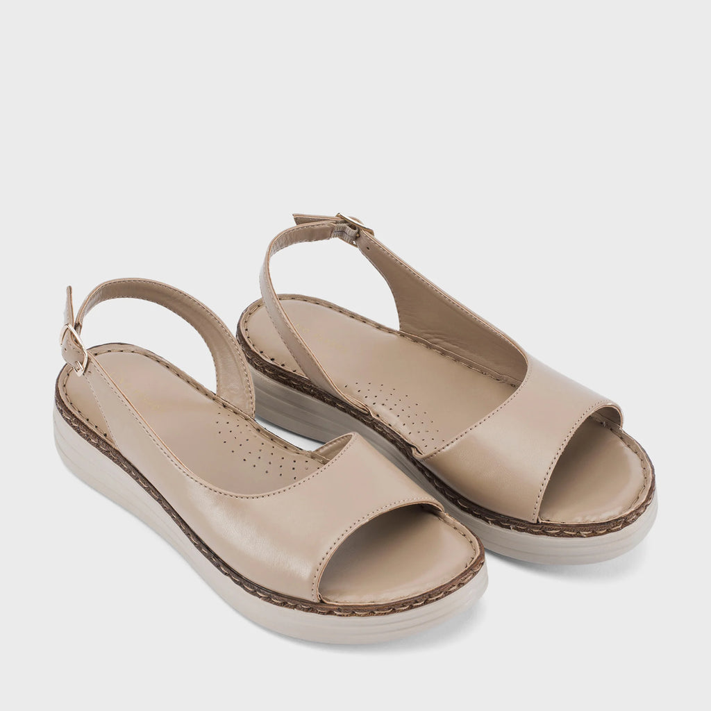 Lopez Saga Comfort Taupe Heels - Lino Perros