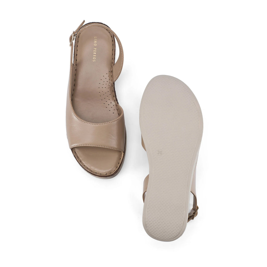 Lopez Saga Comfort Taupe Heels - Lino Perros
