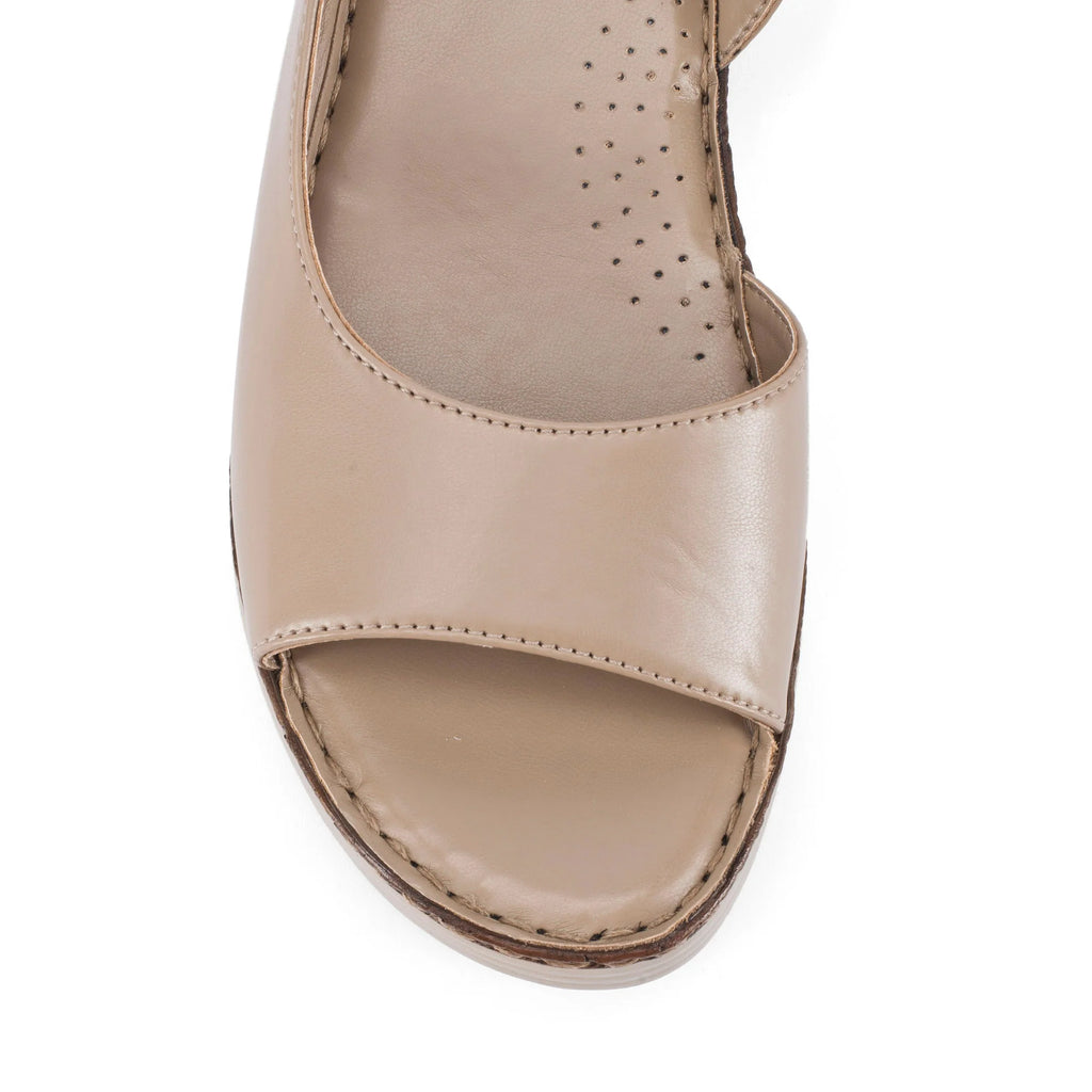 Lopez Saga Comfort Taupe Heels - Lino Perros