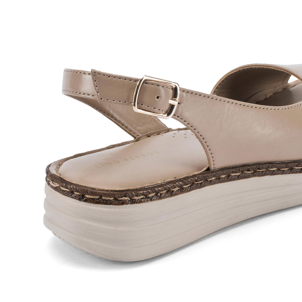 Lopez Saga Comfort Taupe Heels - Lino Perros
