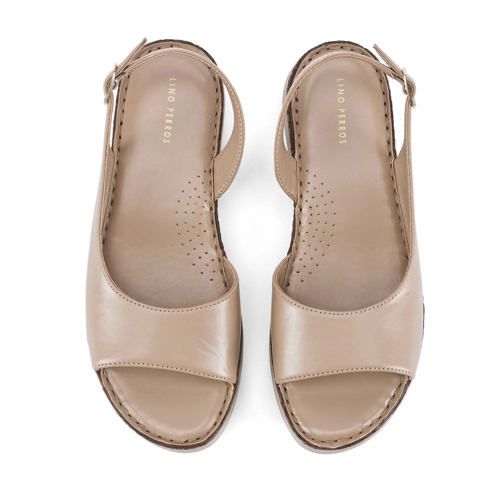 Lopez Saga Comfort Taupe Heels - Lino Perros