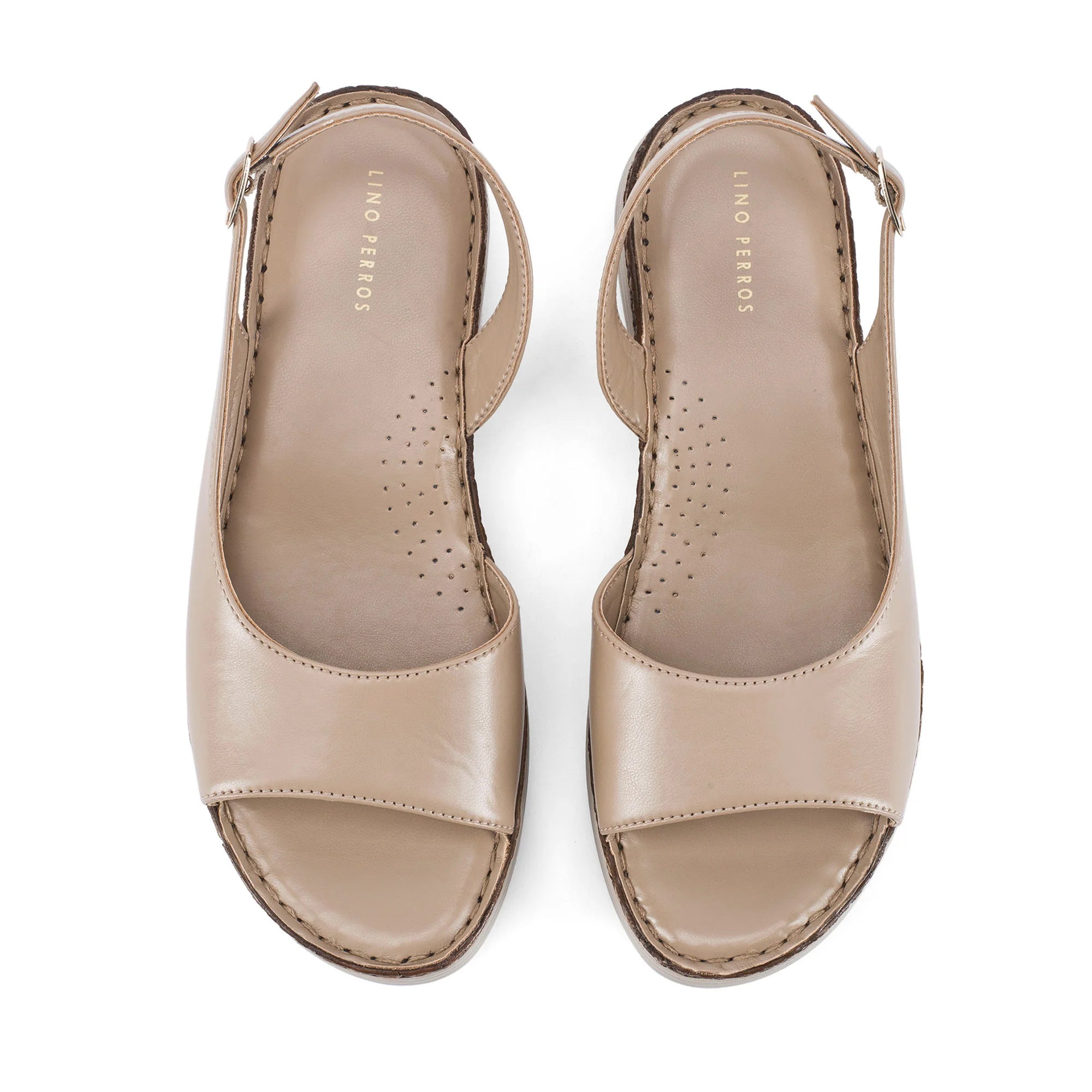 Lopez Saga Comfort Taupe Heels - Lino Perros