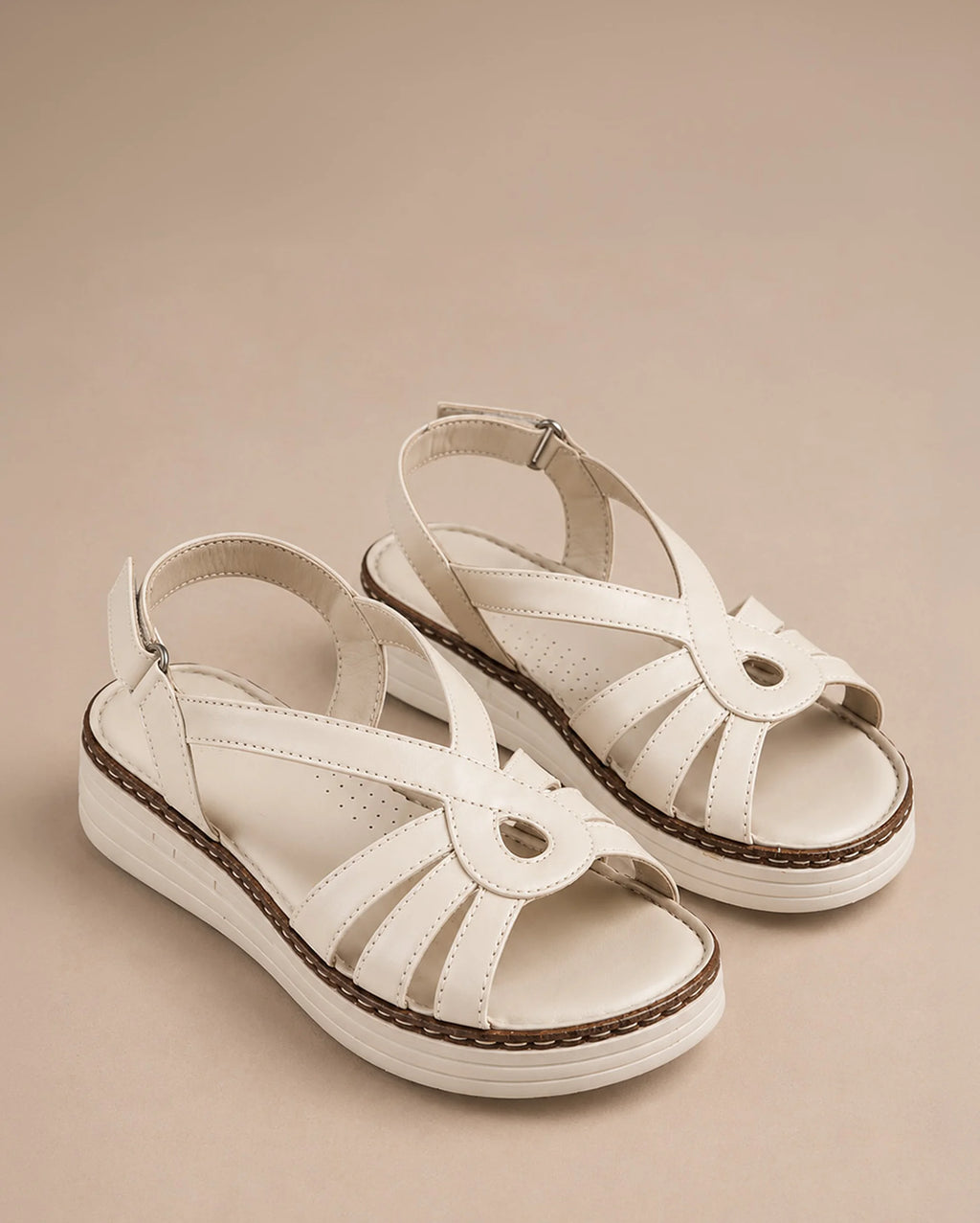 Lopez Marta Comfort Off-White Heels - Lino Perros