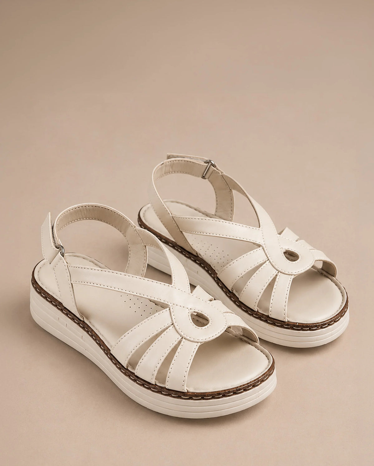 Lopez Marta Comfort Off-White Heels - Lino Perros