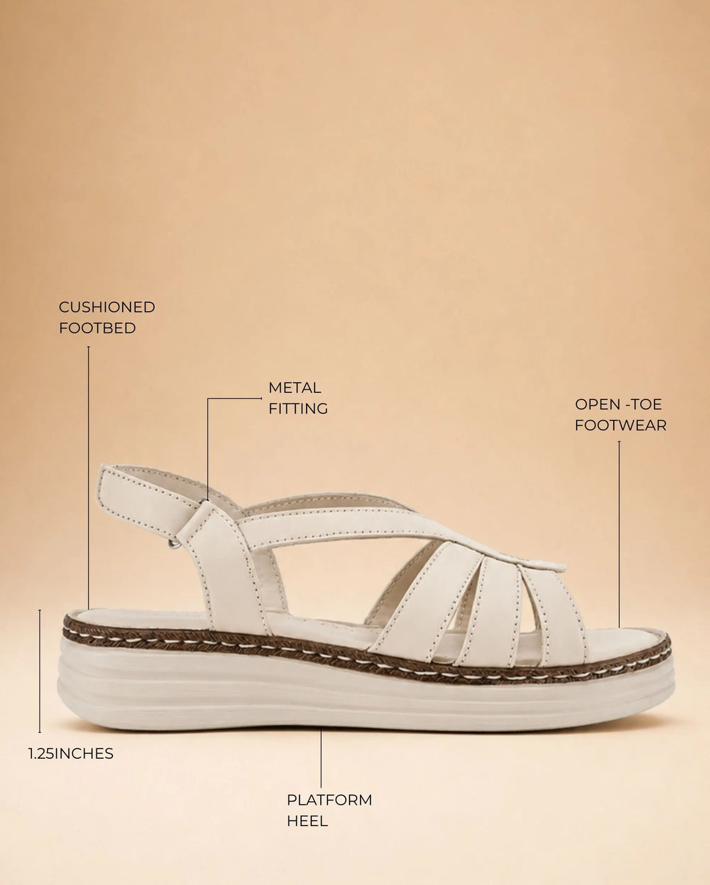 Lopez Marta Comfort Off-White Heels - Lino Perros