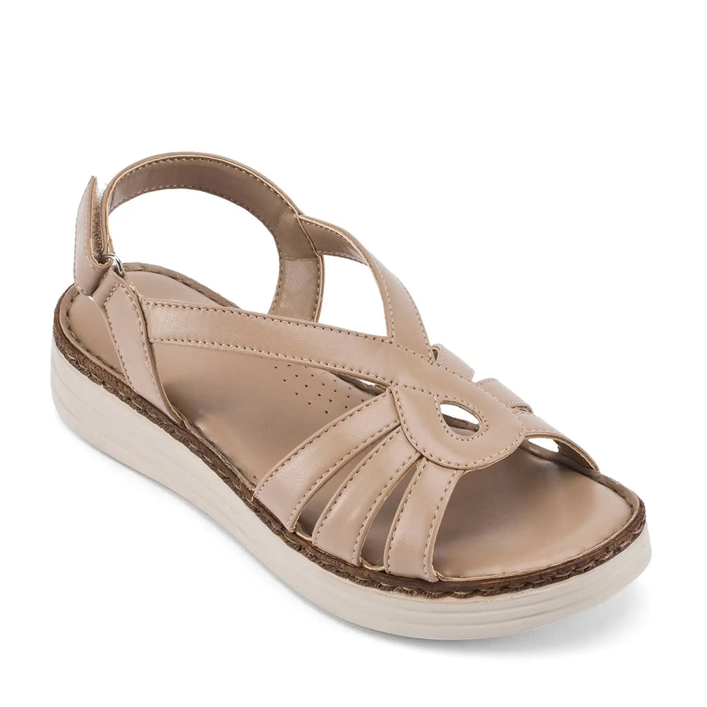 Lopez Marta Comfort Taupe Heels - Lino Perros