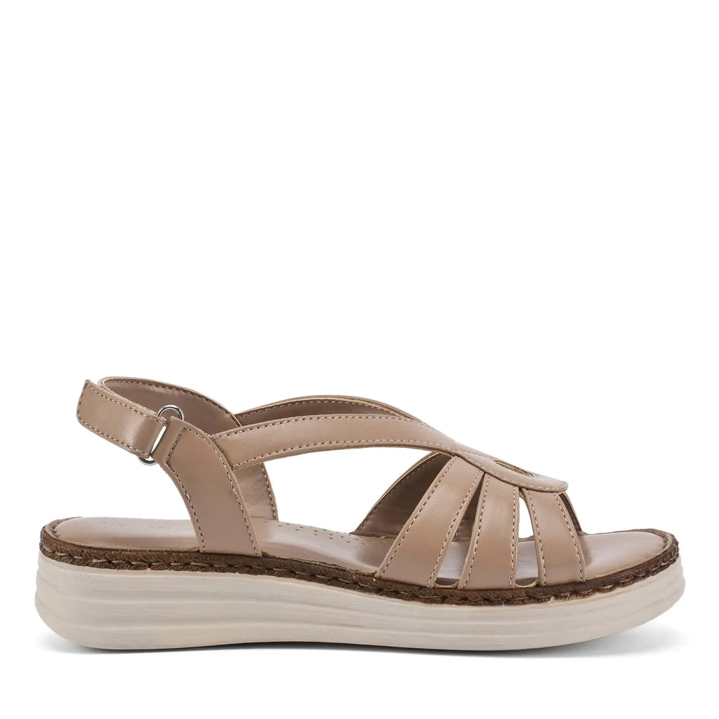 Lopez Marta Comfort Taupe Heels - Lino Perros