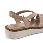 Lopez Marta Comfort Taupe Heels - Lino Perros