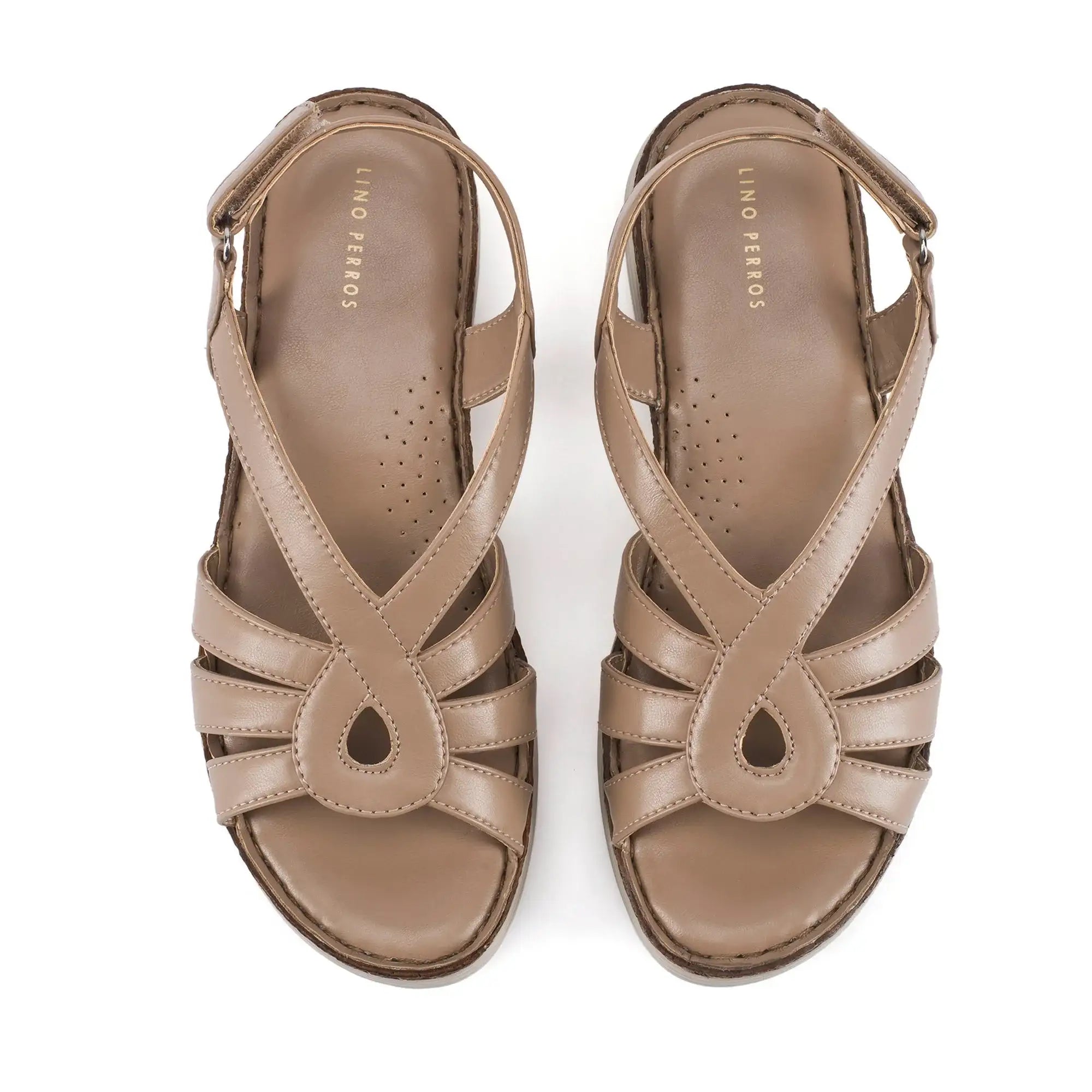 Lopez Marta Comfort Taupe Heels - Lino Perros