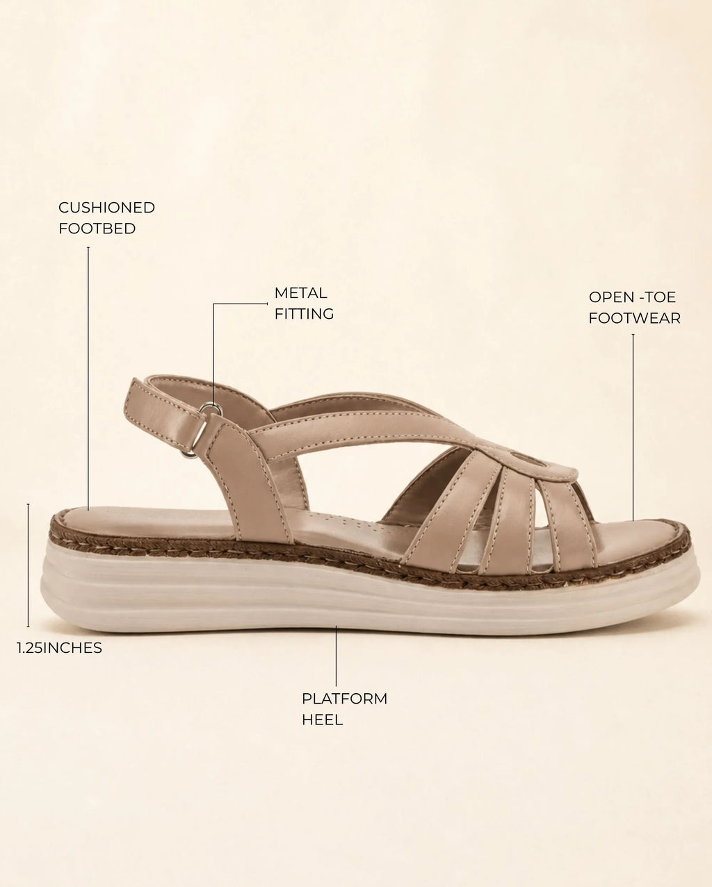 Lopez Marta Comfort Taupe Heels - Lino Perros