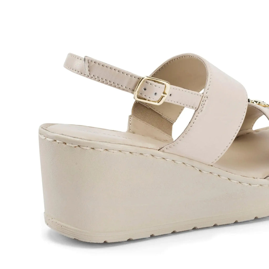 Lopez Tyra Comfort Off-White Heels - Lino Perros