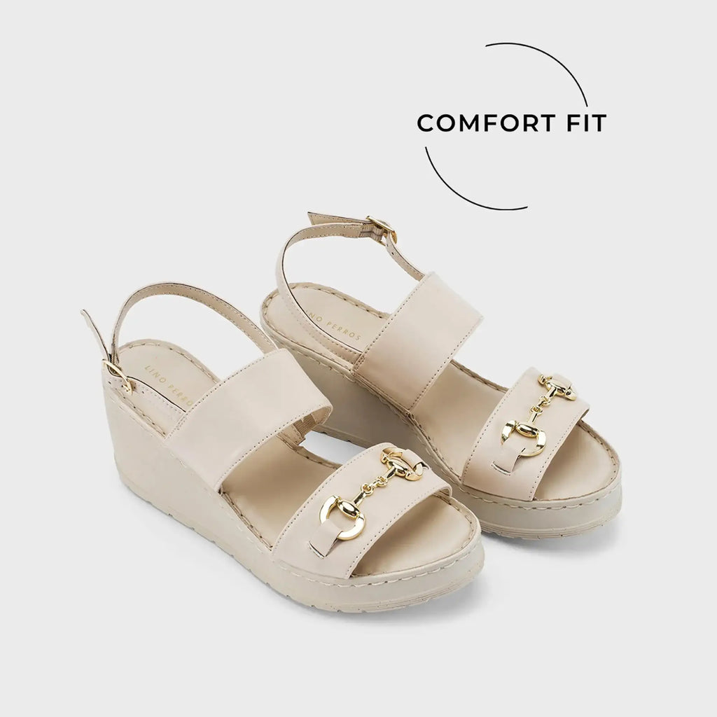 Lopez Tyra Comfort Off-White Heels - Lino Perros