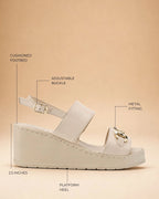 Lopez Tyra Comfort Off-White Heels - Lino Perros