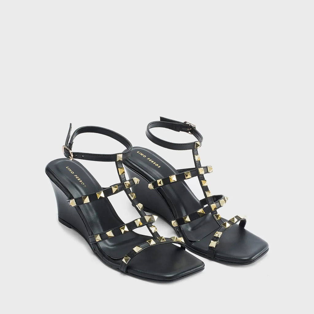 Lopez Poise Black Wedges - Lino Perros