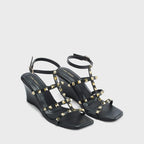 Lopez Poise Black Wedges - Lino Perros