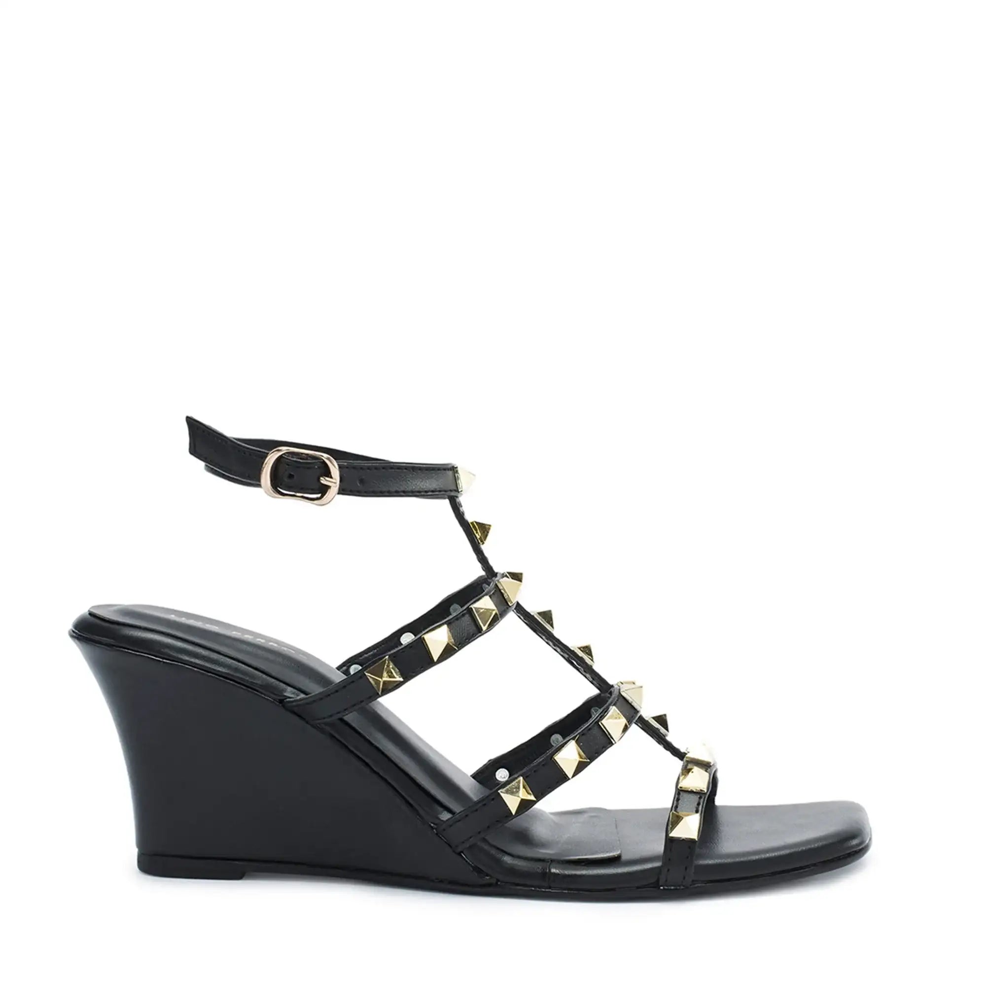 Lopez Poise Black Wedges - Lino Perros