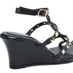 Lopez Poise Black Wedges - Lino Perros