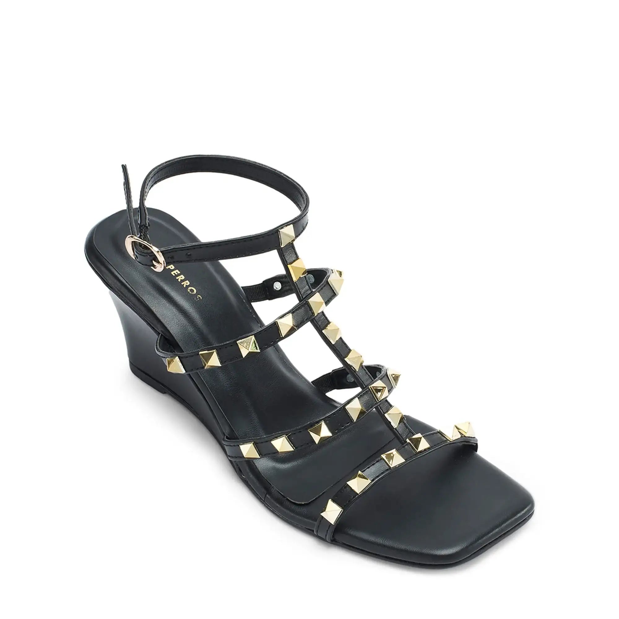 Lopez Poise Black Wedges - Lino Perros