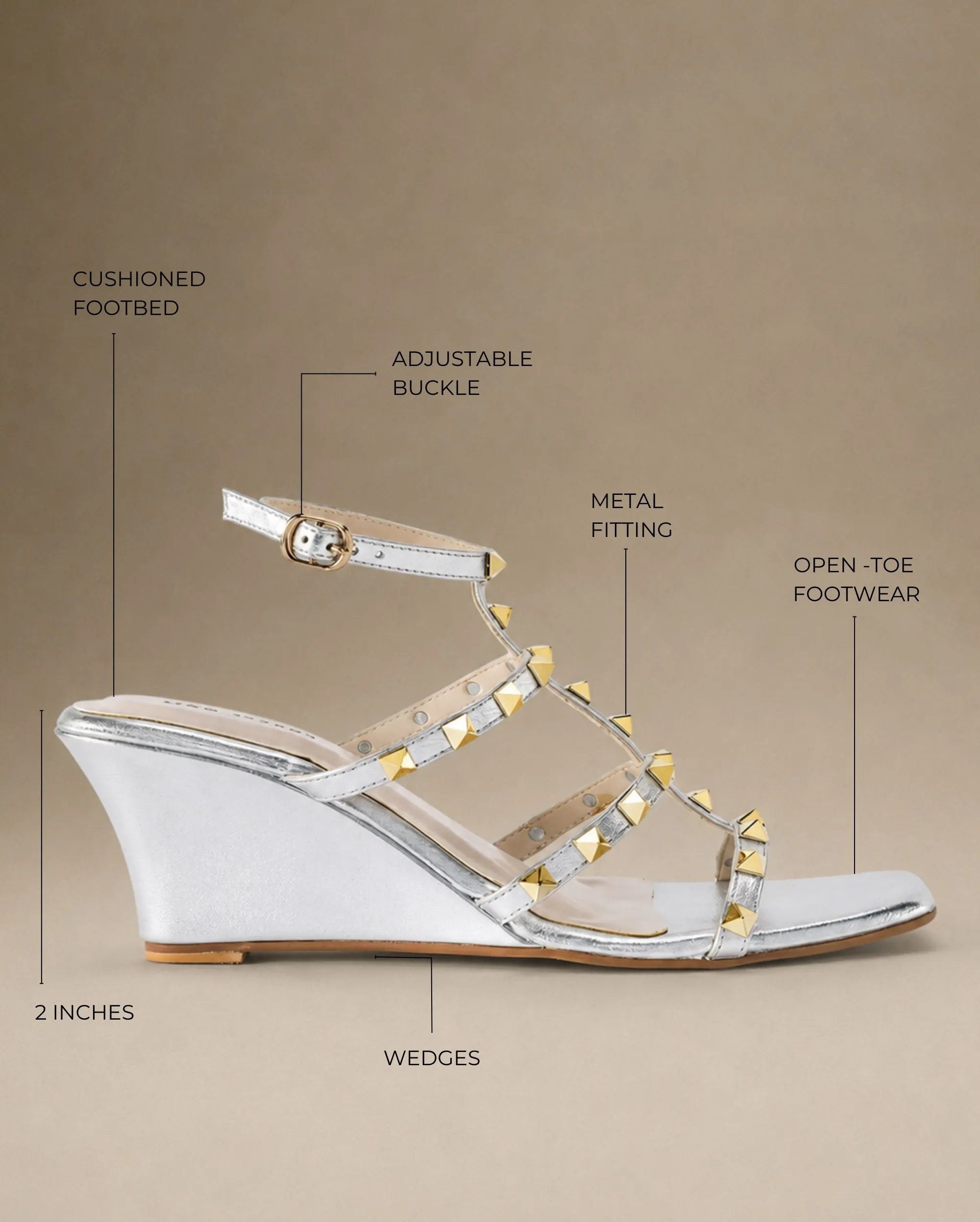 Lopez Poise Silver Wedges - Lino Perros
