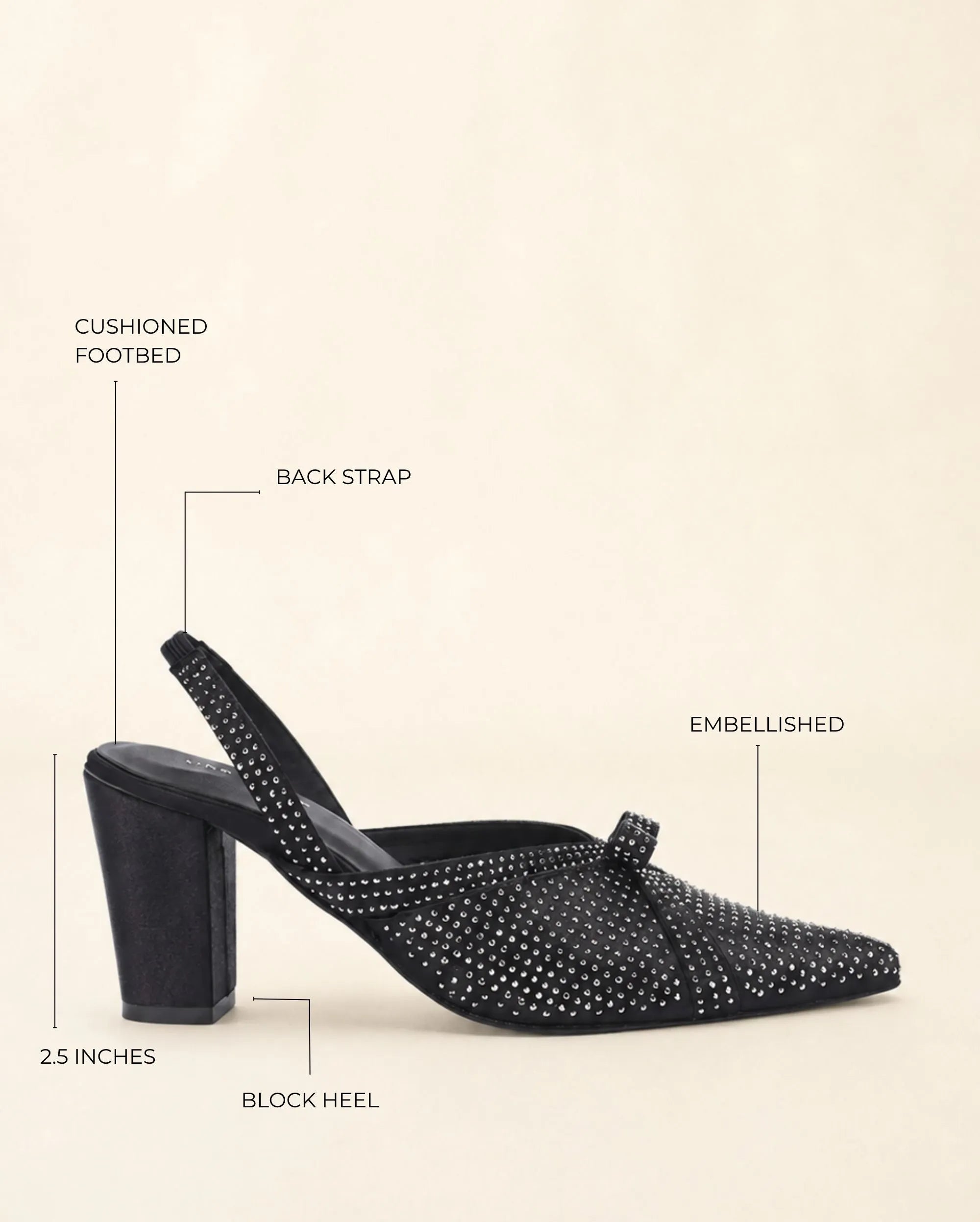 Gabbana Muse Black Heels - Lino Perros