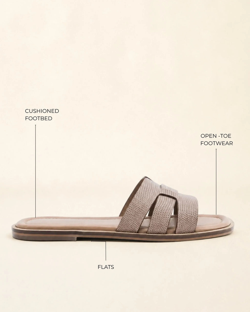 Mary Elara Beige Flats - Lino Perros