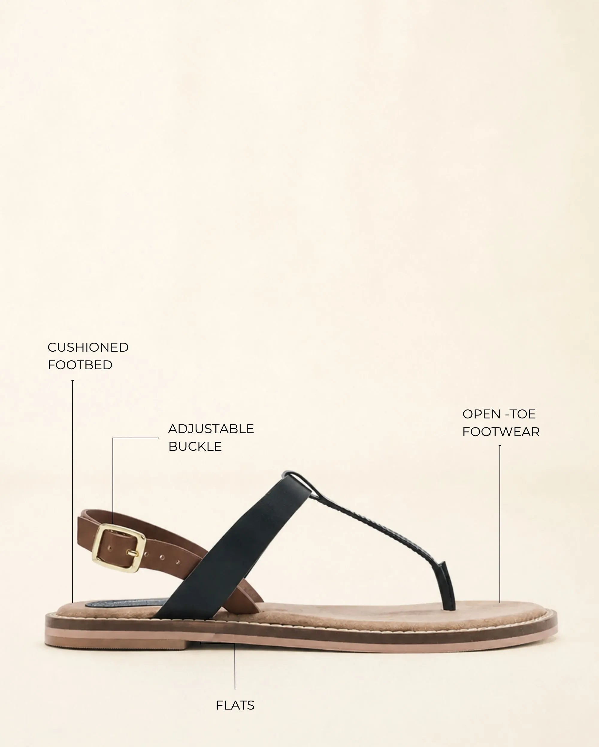 Victoria Lumi Black Flats - Lino Perros