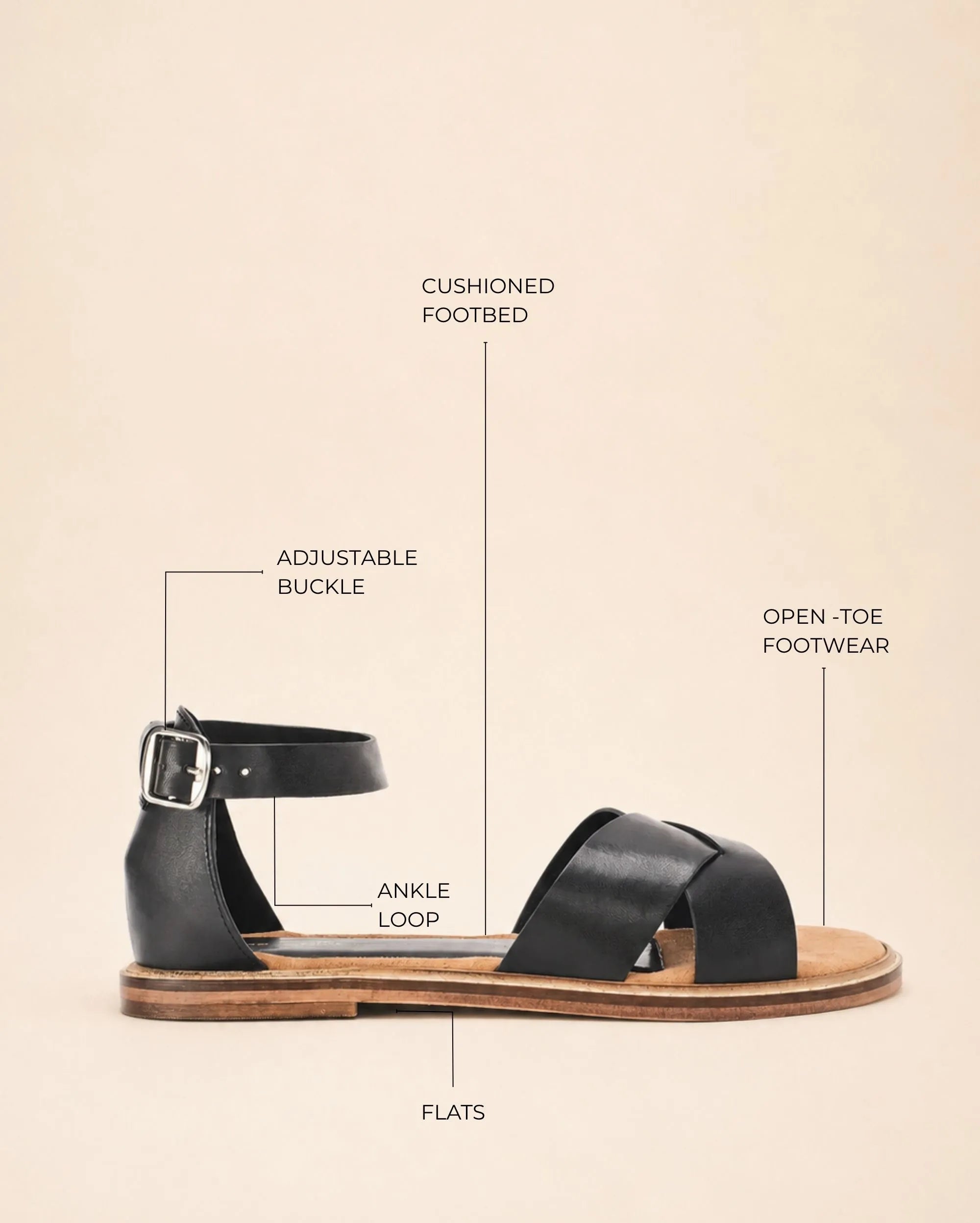 Victoria Amélie Black Flats