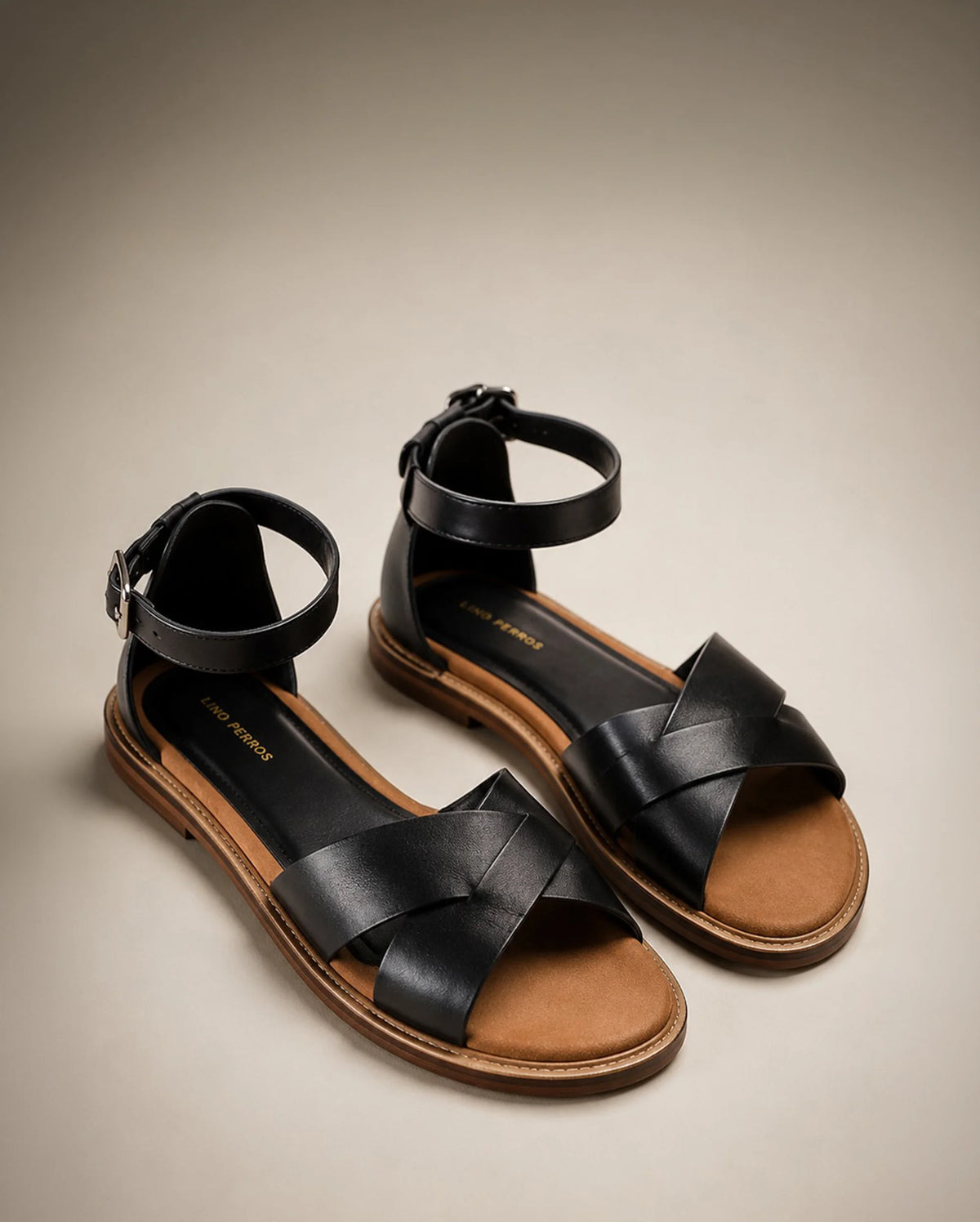Victoria Amélie Black Flats - Lino Perros