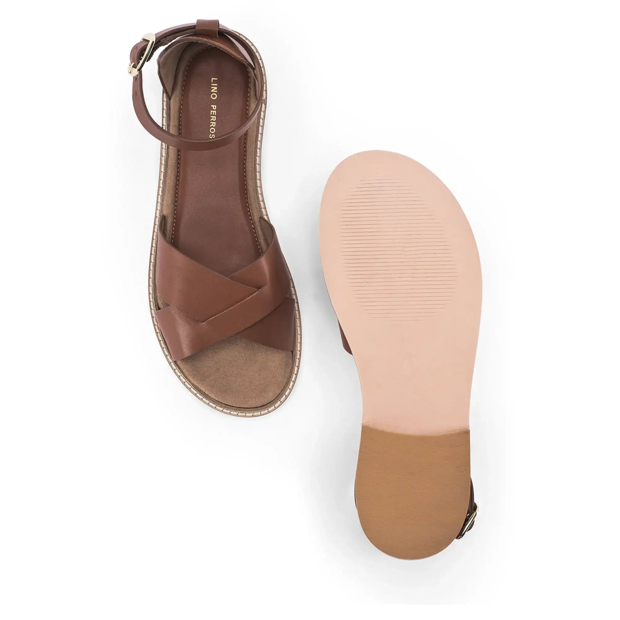 Victoria Amélie Tan Flats - Lino Perros