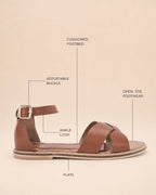Victoria Amélie Tan Flats - Lino Perros