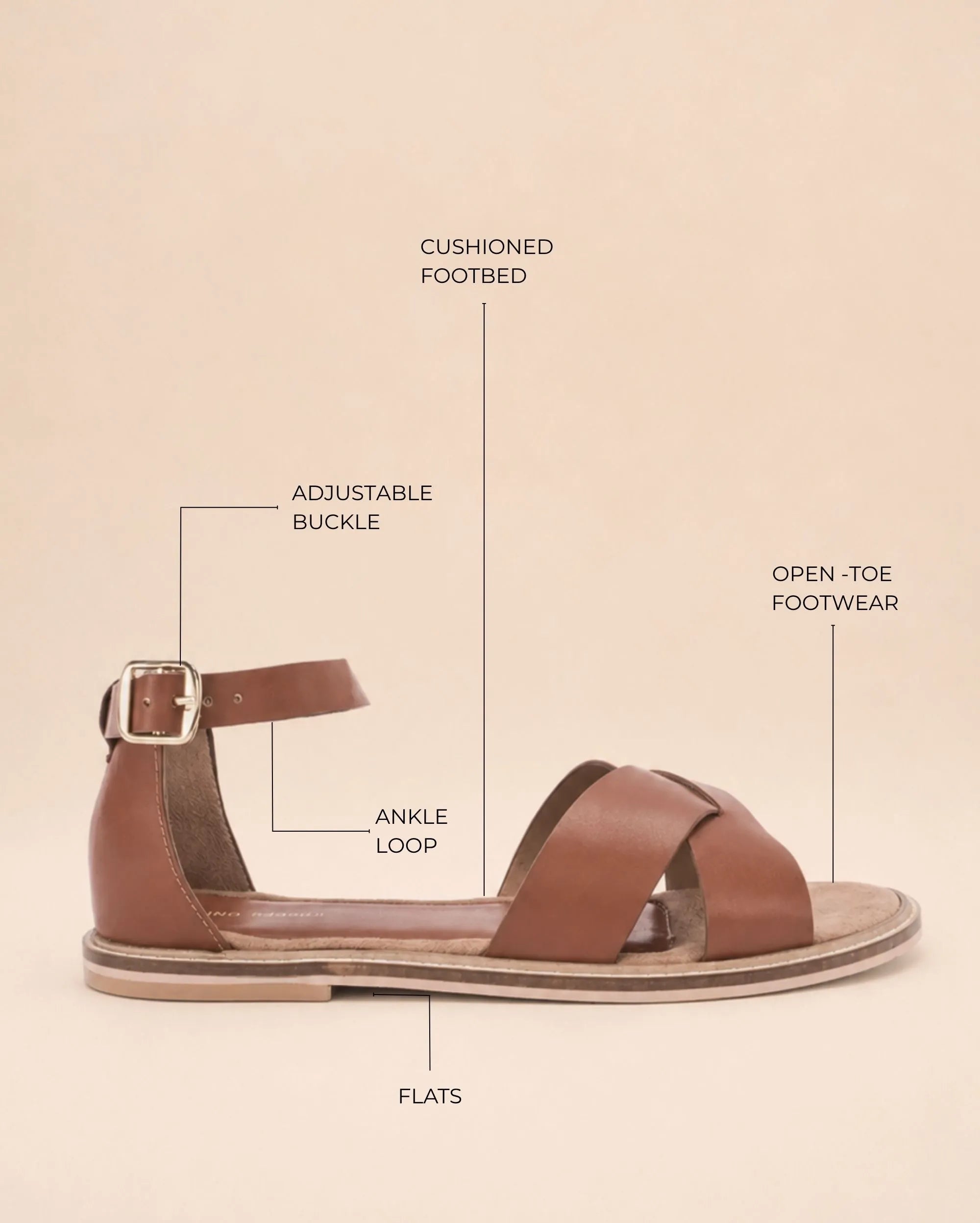Victoria Amélie Tan Flats - Lino Perros