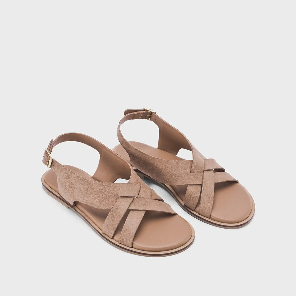 Harper Alba Beige Flats - Lino Perros