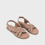Harper Alba Beige Flats - Lino Perros