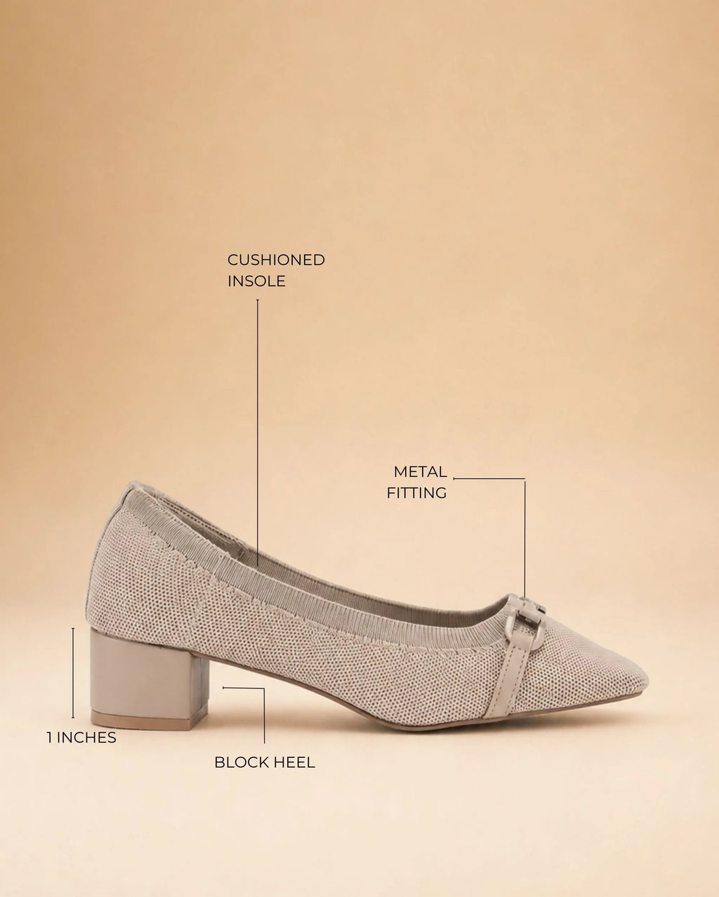 Hepburn Nova Beige Heels - Lino Perros