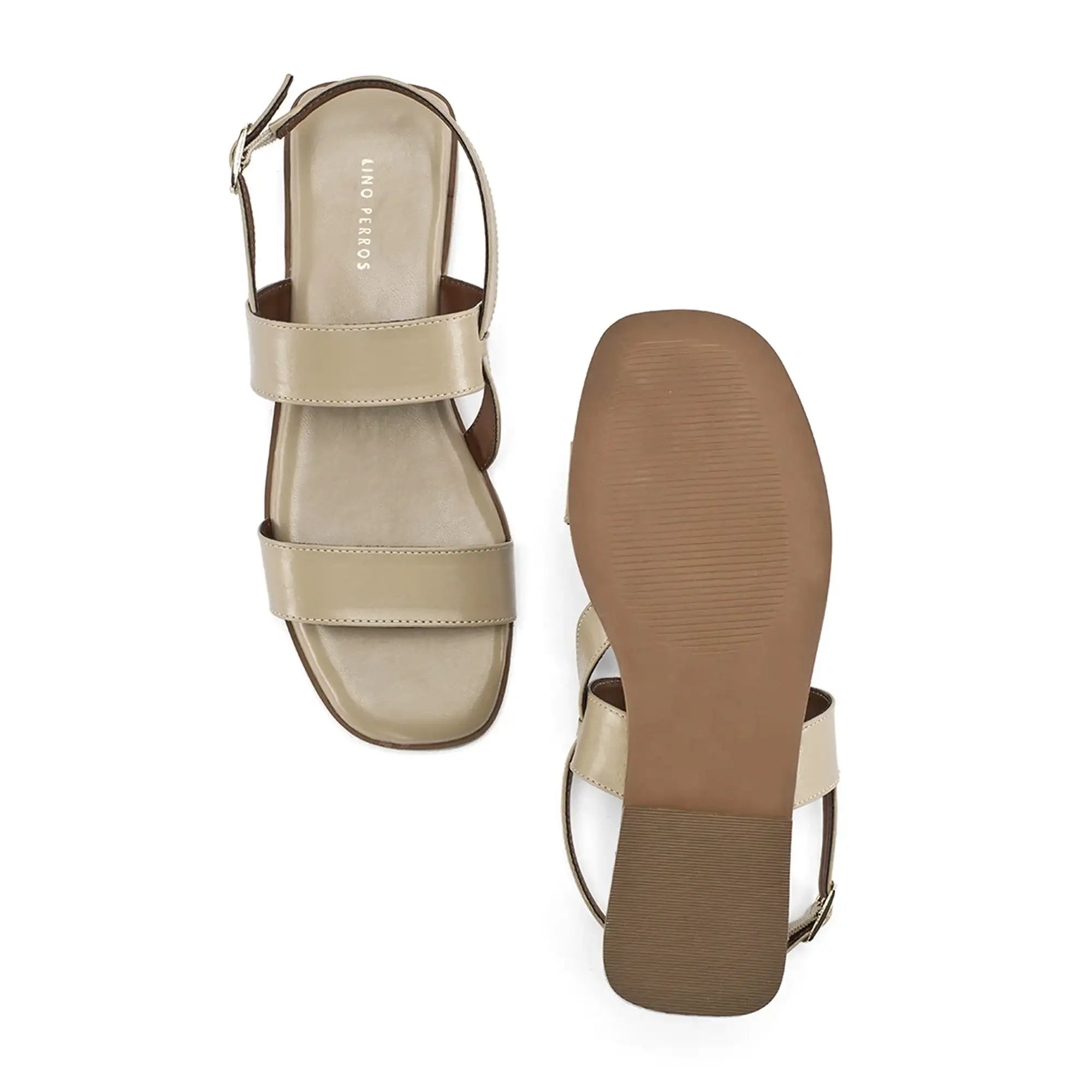 Harper Clair Beige Flats - Lino Perros