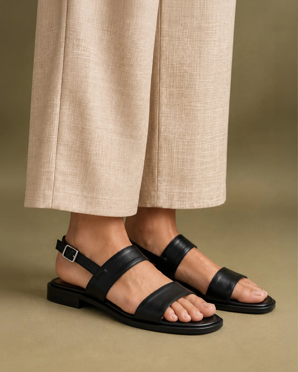 Harper Clair Black Flats - Lino Perros
