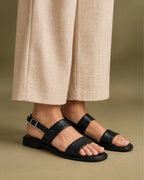 Harper Clair Black Flats - Lino Perros