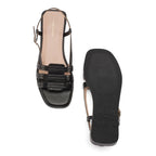Harper Iris Black Flats - Lino Perros