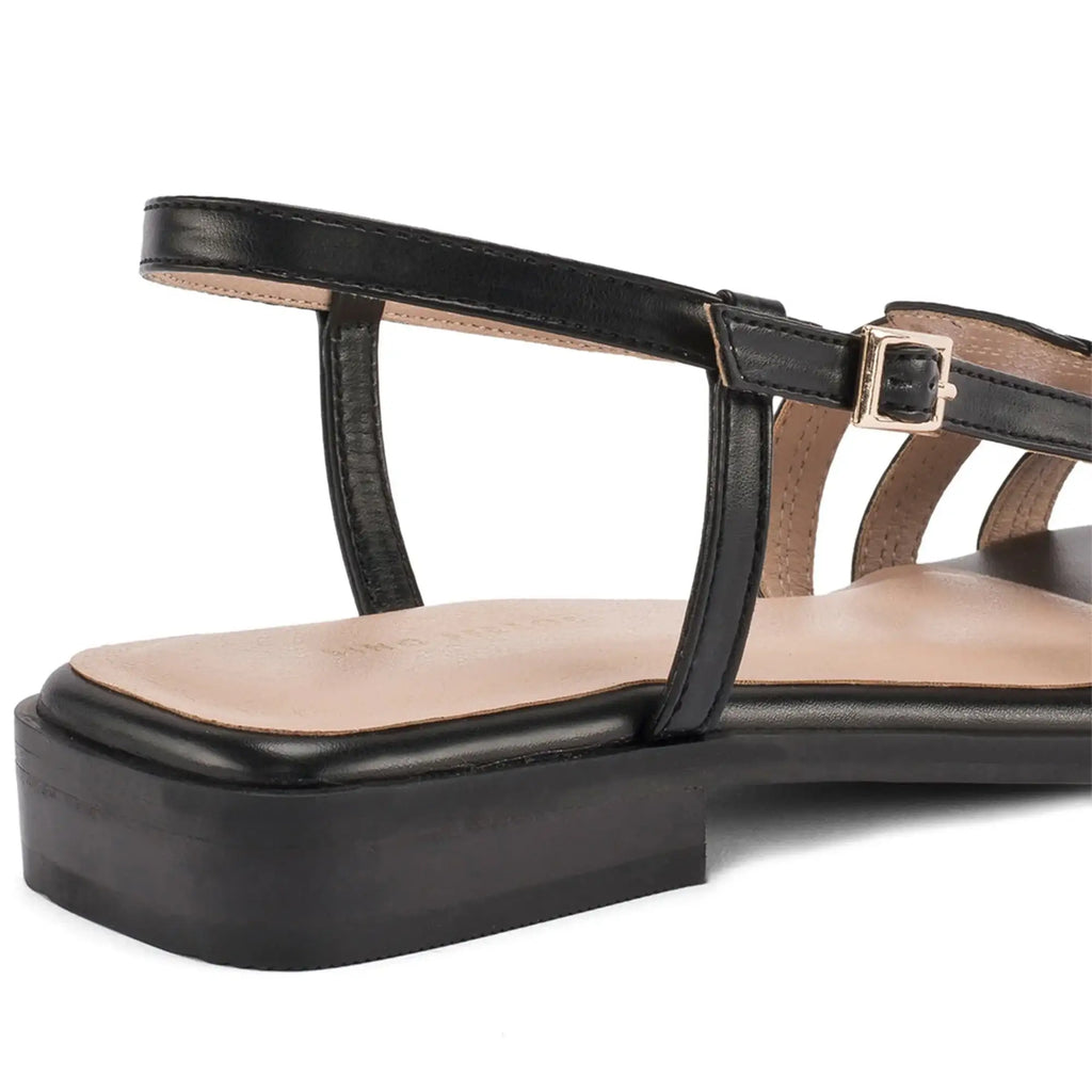 Harper Iris Black Flats - Lino Perros