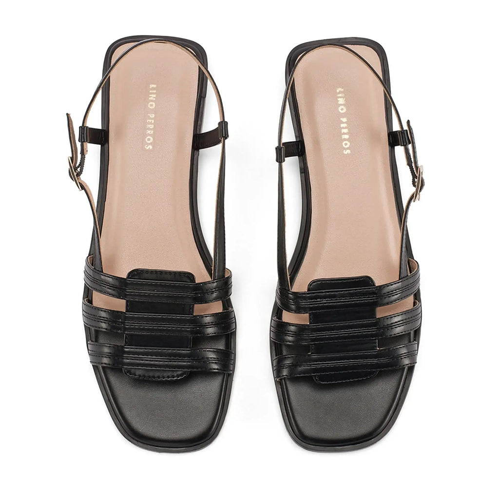 Harper Iris Black Flats - Lino Perros
