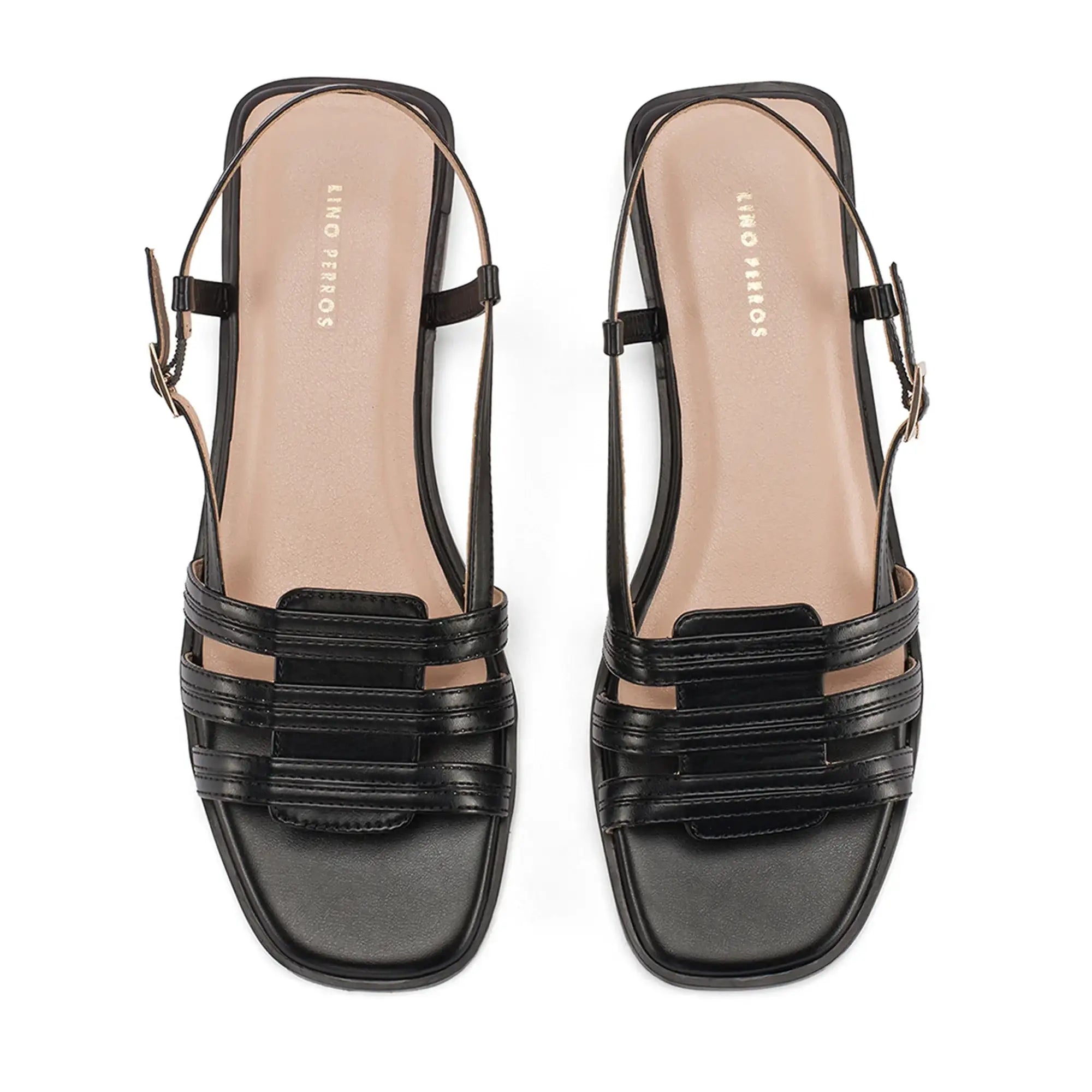 Harper Iris Black Flats - Lino Perros