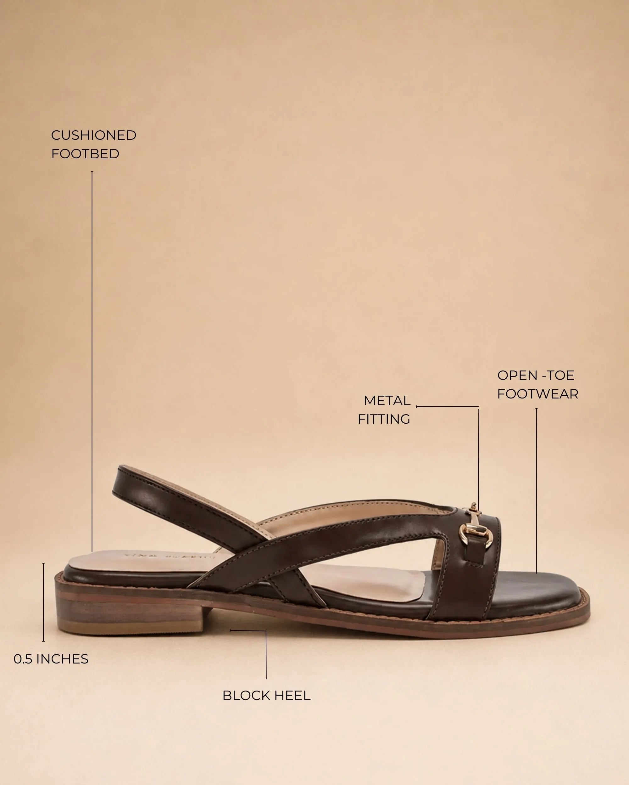 Victoria Sabine Brown Flats - Lino Perros