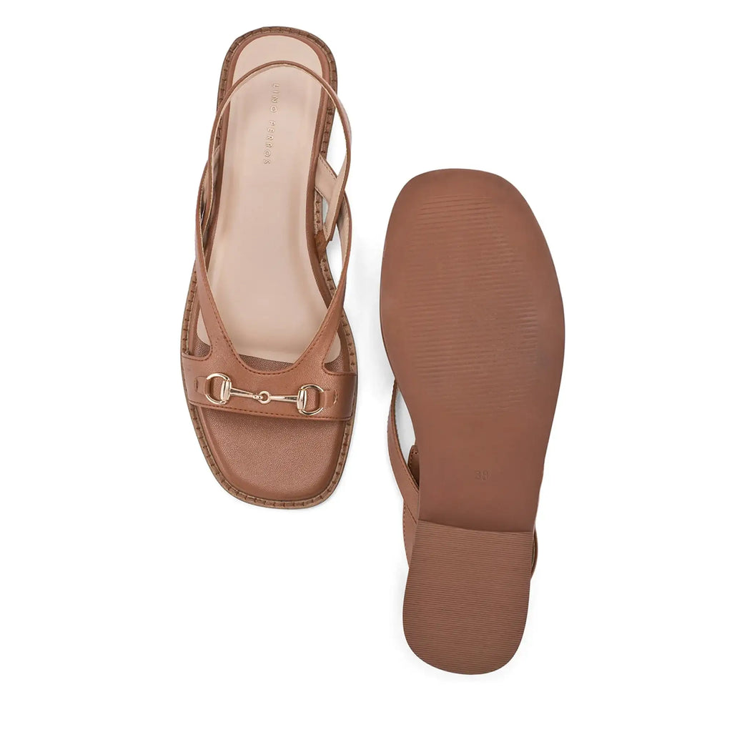 Victoria Sabine Tan Flats - Lino Perros