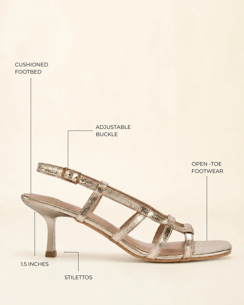 Victoria Aira Golden Heels - Lino Perros