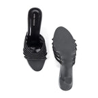 Victoria Pearl Black Heels - Lino Perros