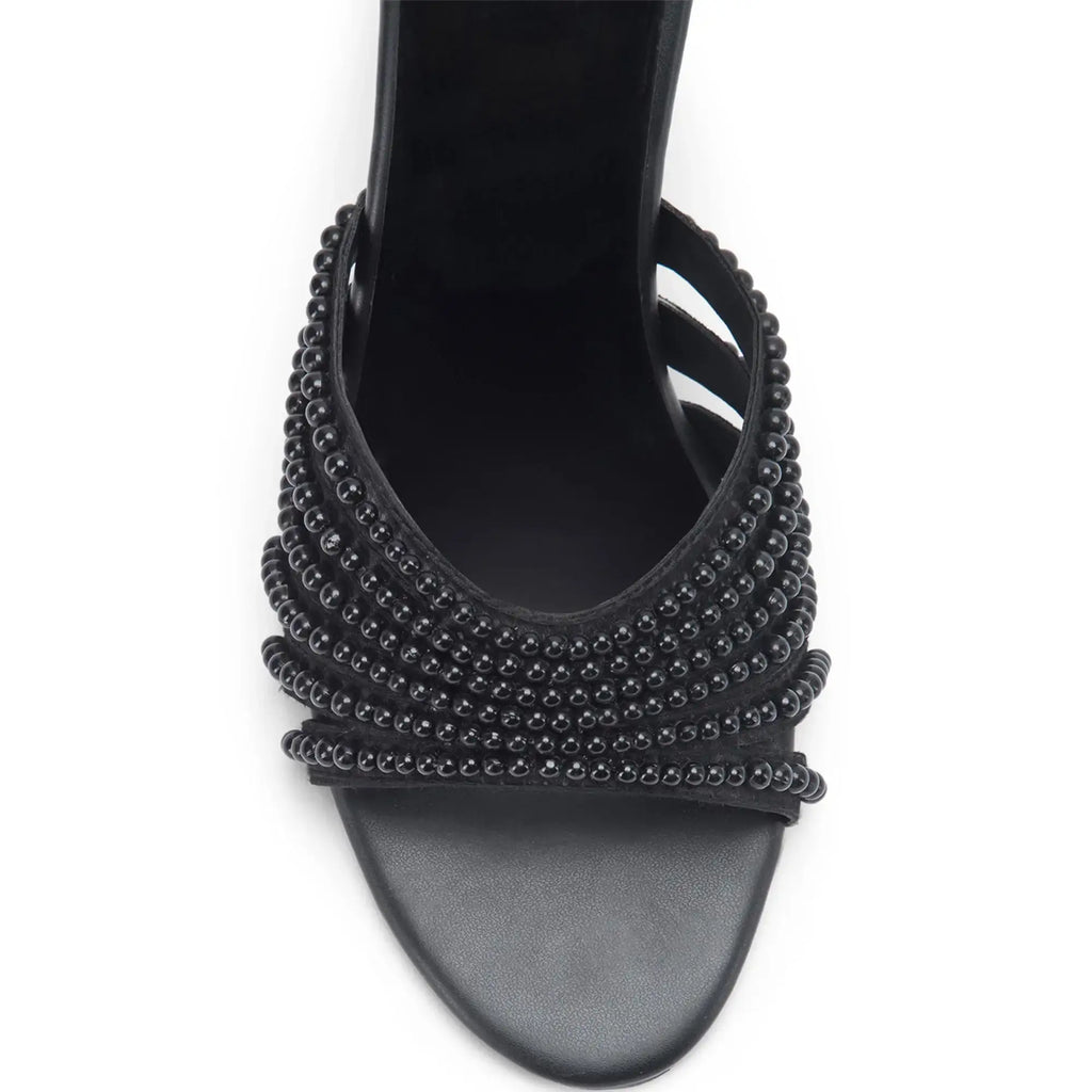 Victoria Pearl Black Heels - Lino Perros