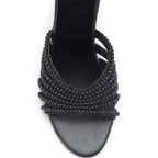 Victoria Pearl Black Heels - Lino Perros